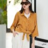 شومیز یقه دار A41551