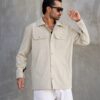 پیراهن فوتر کجراه مردانه P32450
